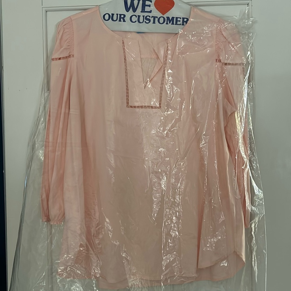 Loft soft pink blouse